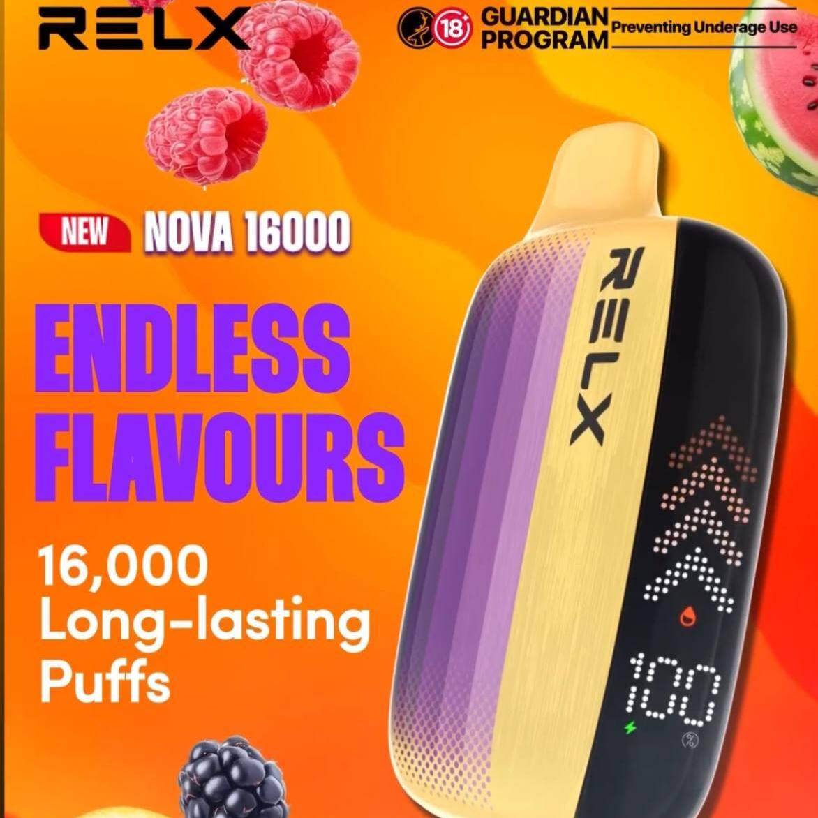 RELX NOVA 16000 PUFF DISPOSABLE