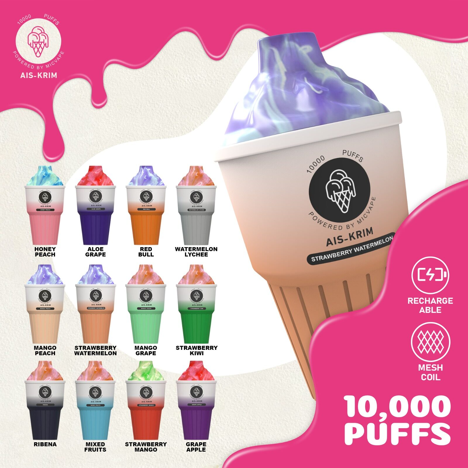 Ais Krim 10000 Puff