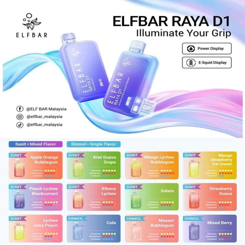 ELFBAR RAYA D1 13000 PUFF DISPOSABLE